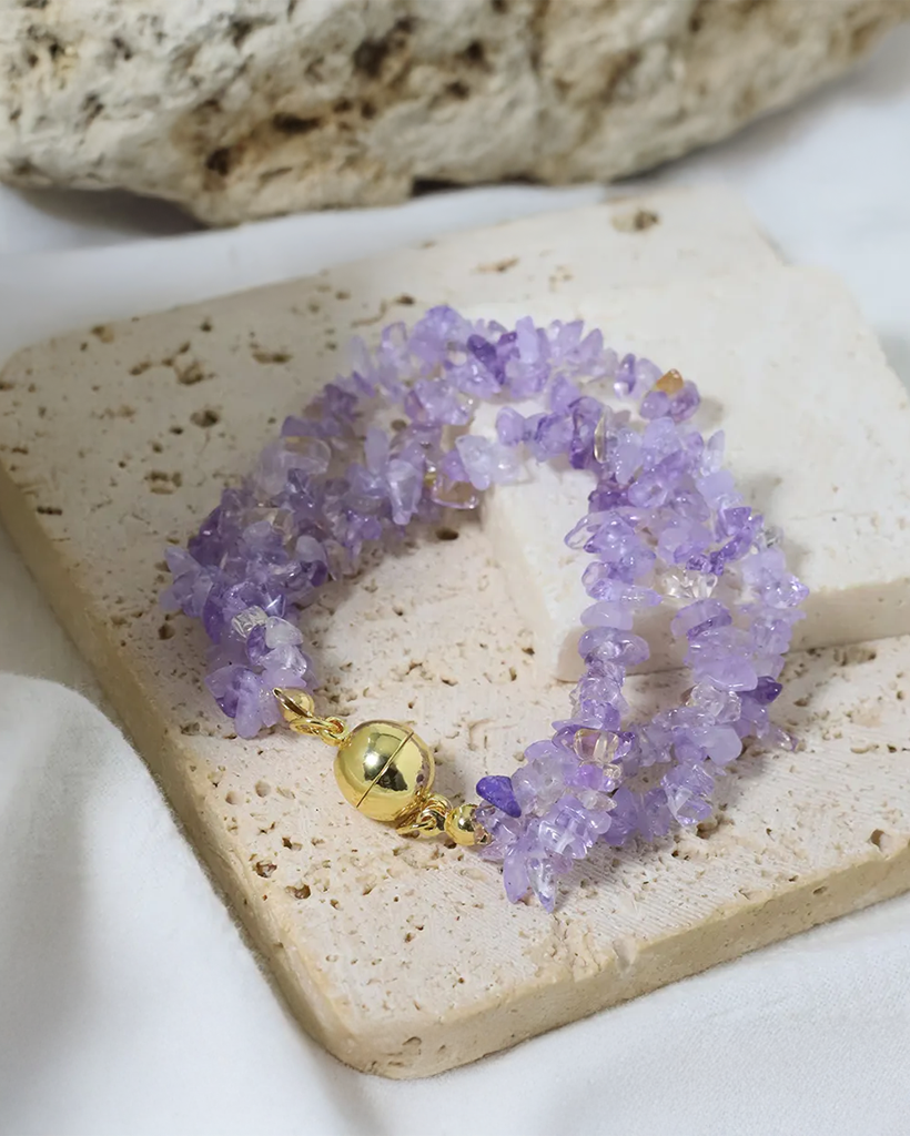 Vòng tay layer đá thạch anh thời trang Hity