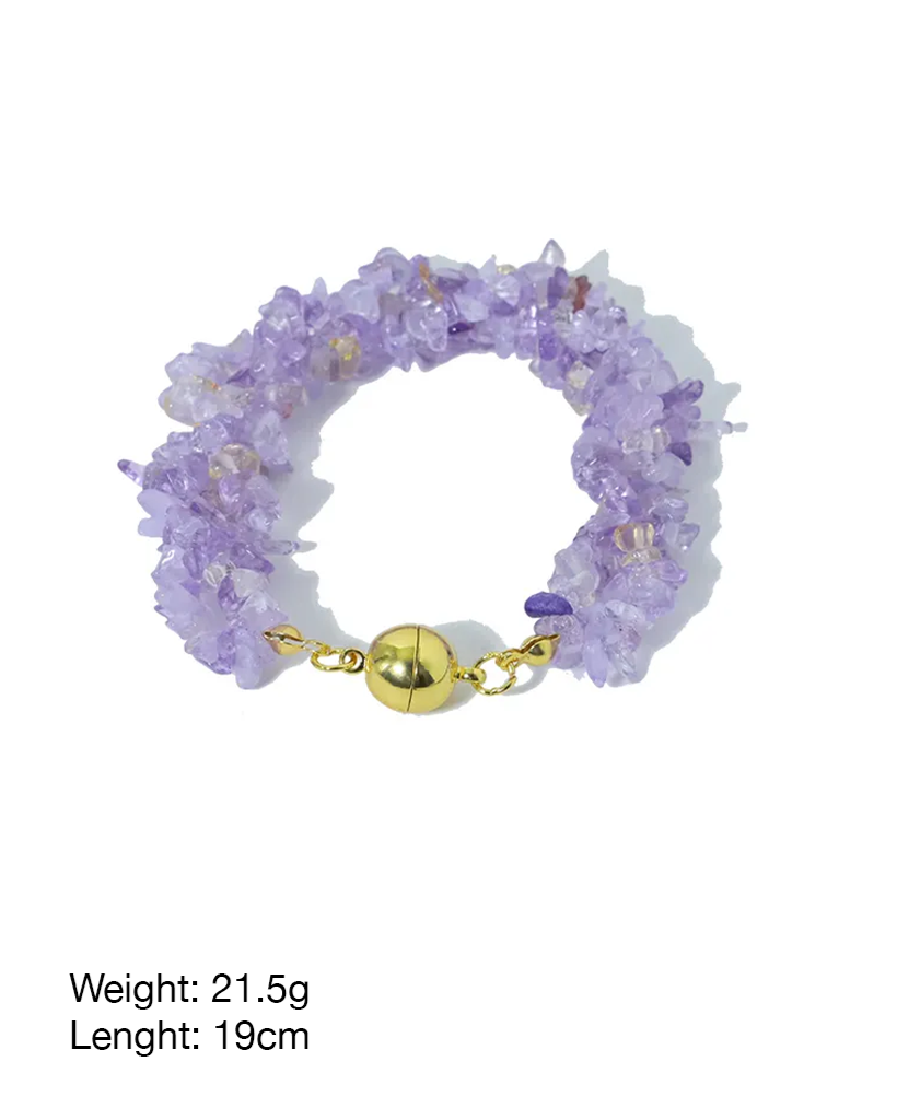 Vòng tay layer đá thạch anh thời trang Hity