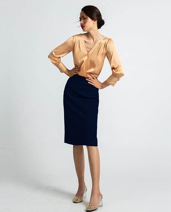 Váy Bút Chì Hải Quân SKI031 - Hity