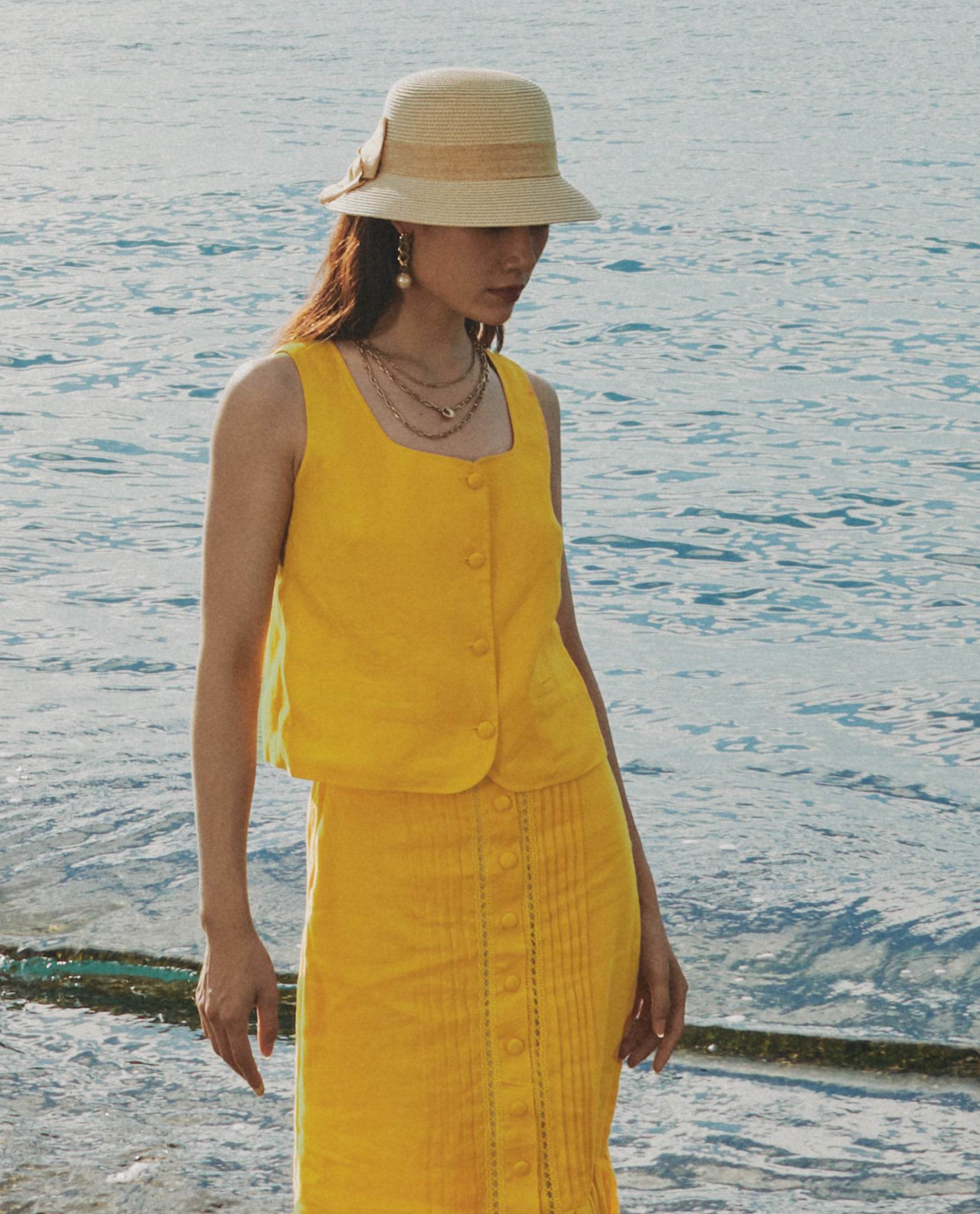 Áo Croptop Linen Tràng An TOP229 - Hity