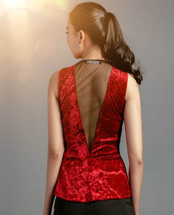 Áo Peplum Nhung Dạ Yến TOP123 - Hity