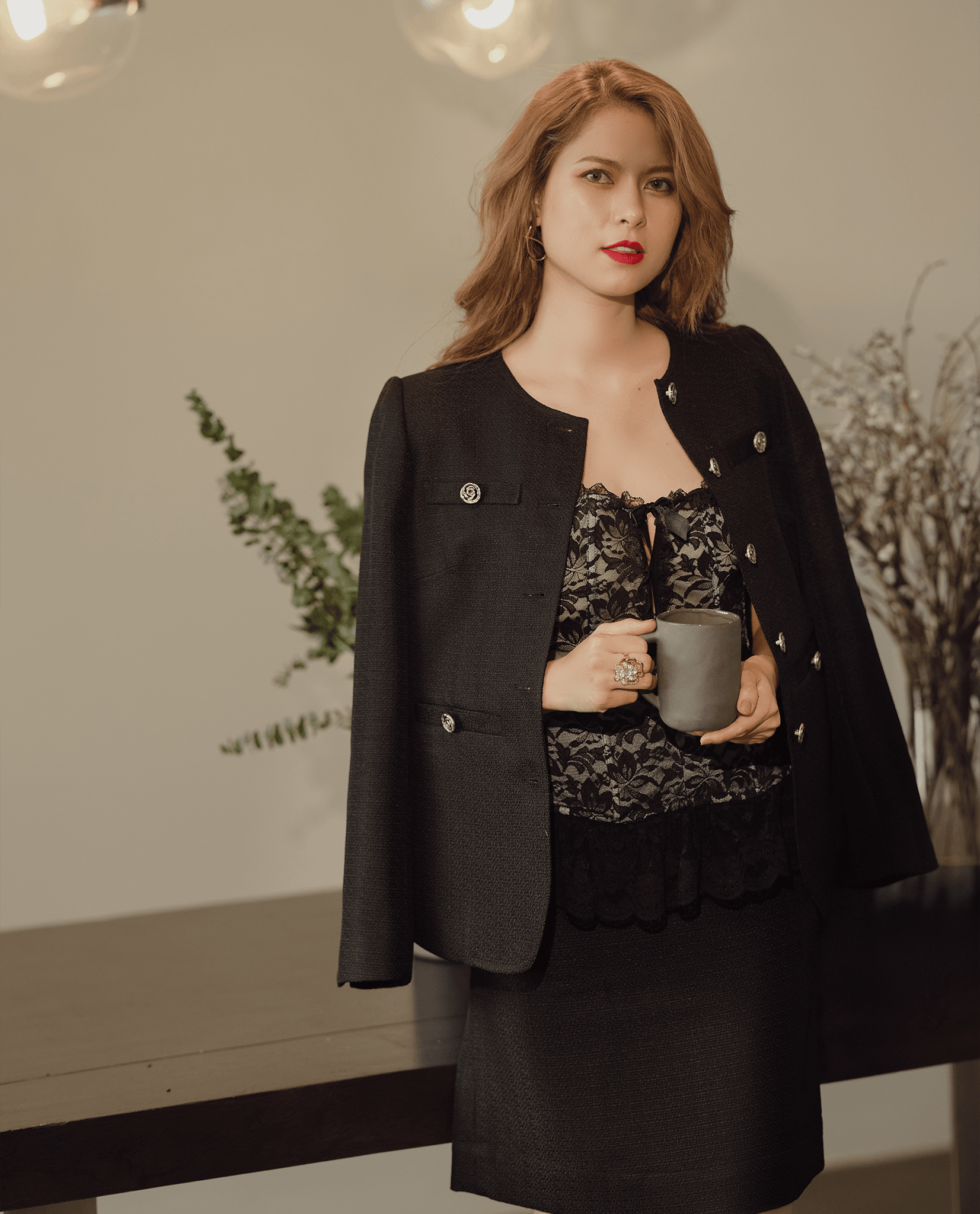 Áo Jacket Tweed Nam Hà TOP187 - Hity