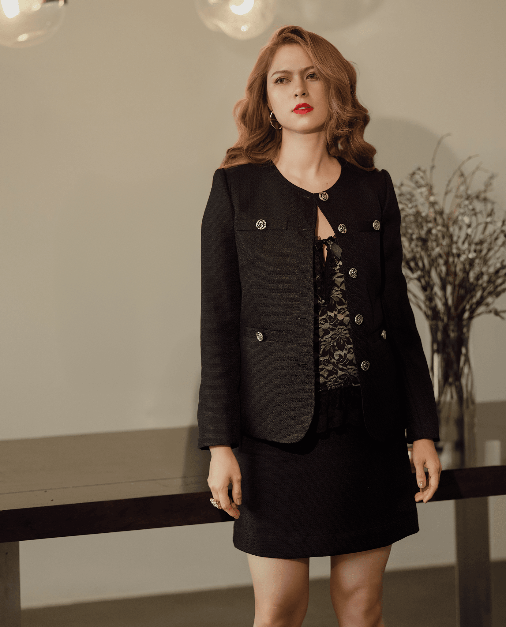 Áo Jacket Tweed Nam Hà TOP187 - Hity