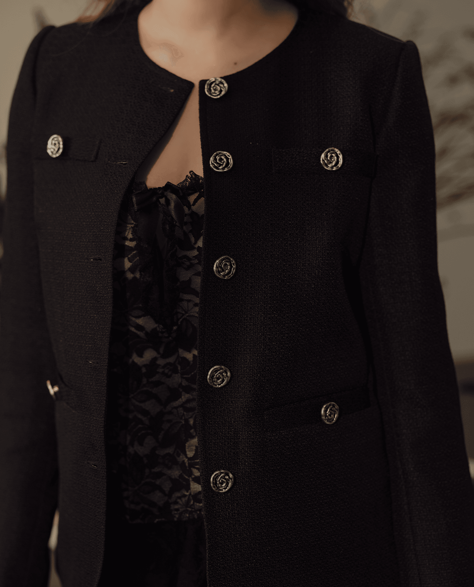 Áo Jacket Tweed Nam Hà TOP187 - Hity