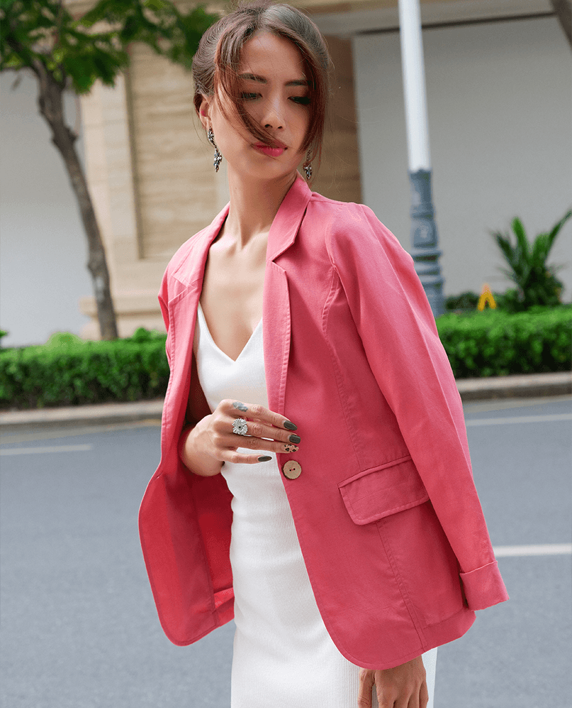 Áo Khoác Blazer Linen Sakura TOP125 - Hity
