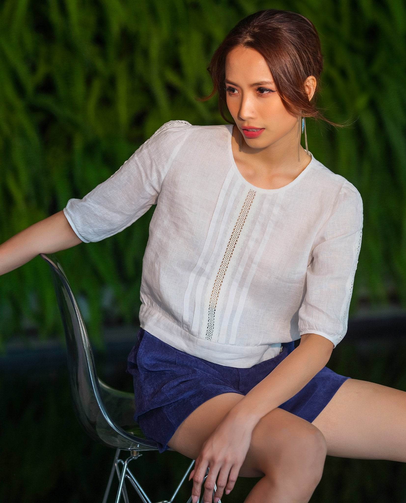 Áo Linen Mộc Trà TOP192 - Hity