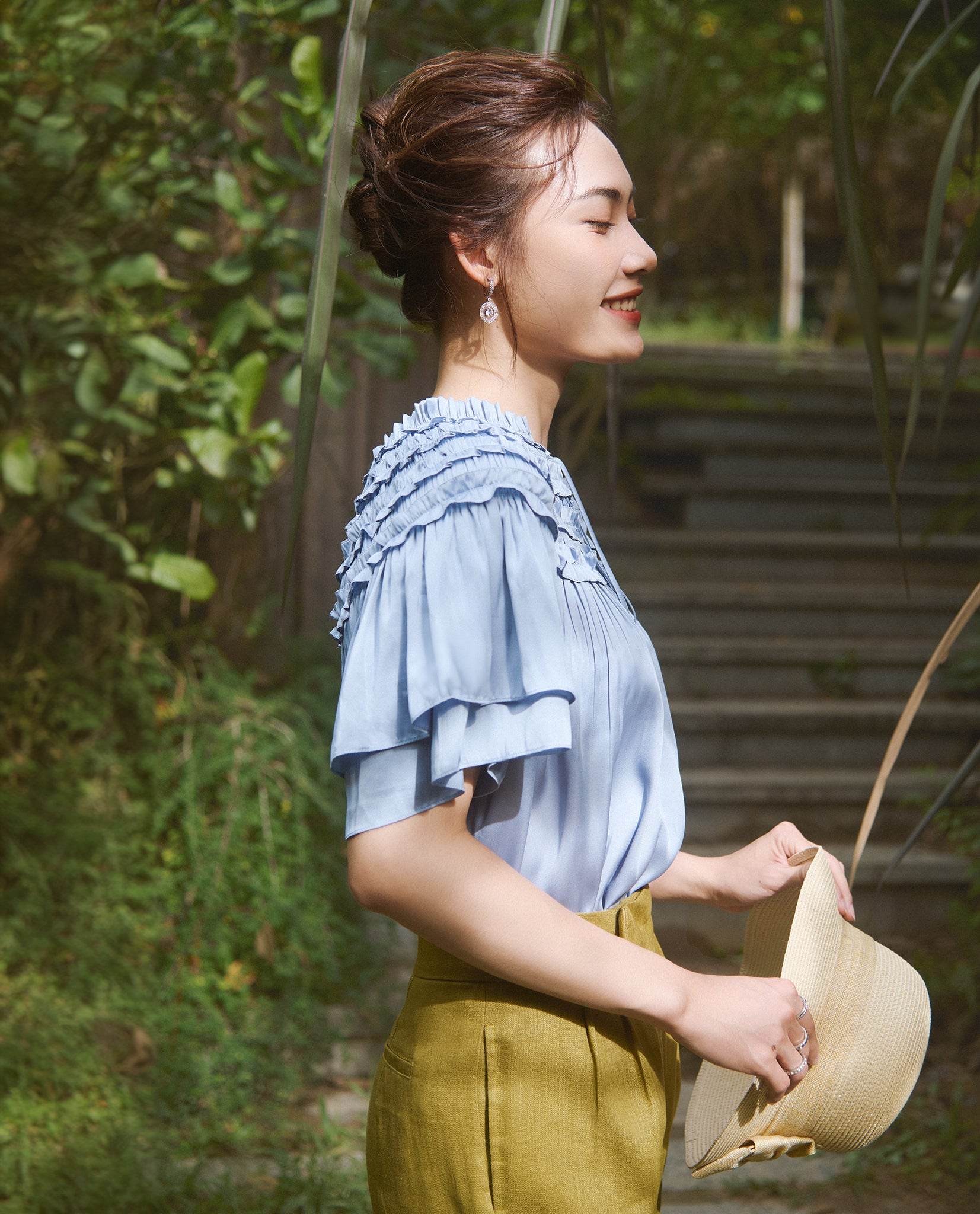 Áo Lụa Nhún Vân TOP221 - Hity