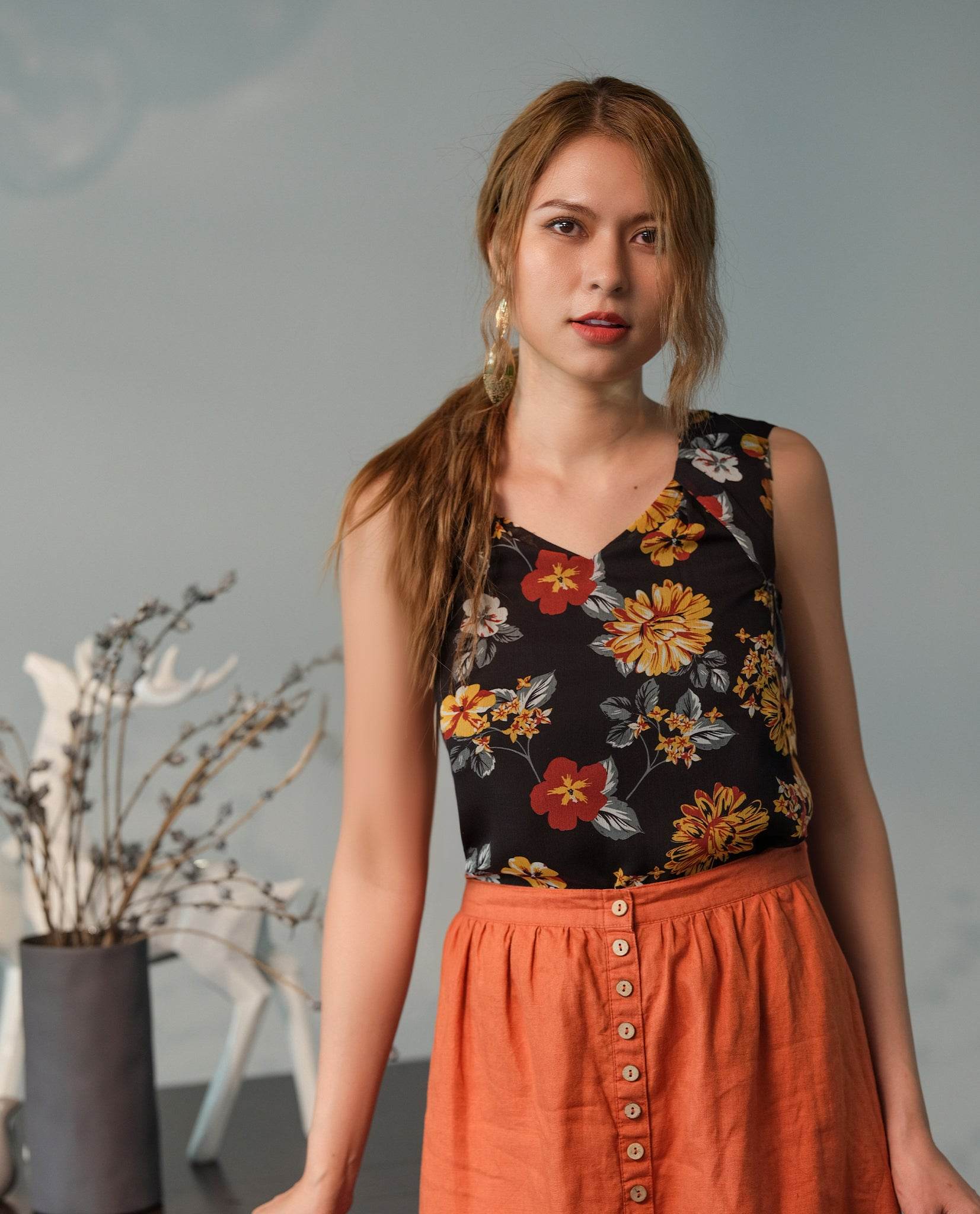 Áo Không Tay Cúc TOP129 - Hity