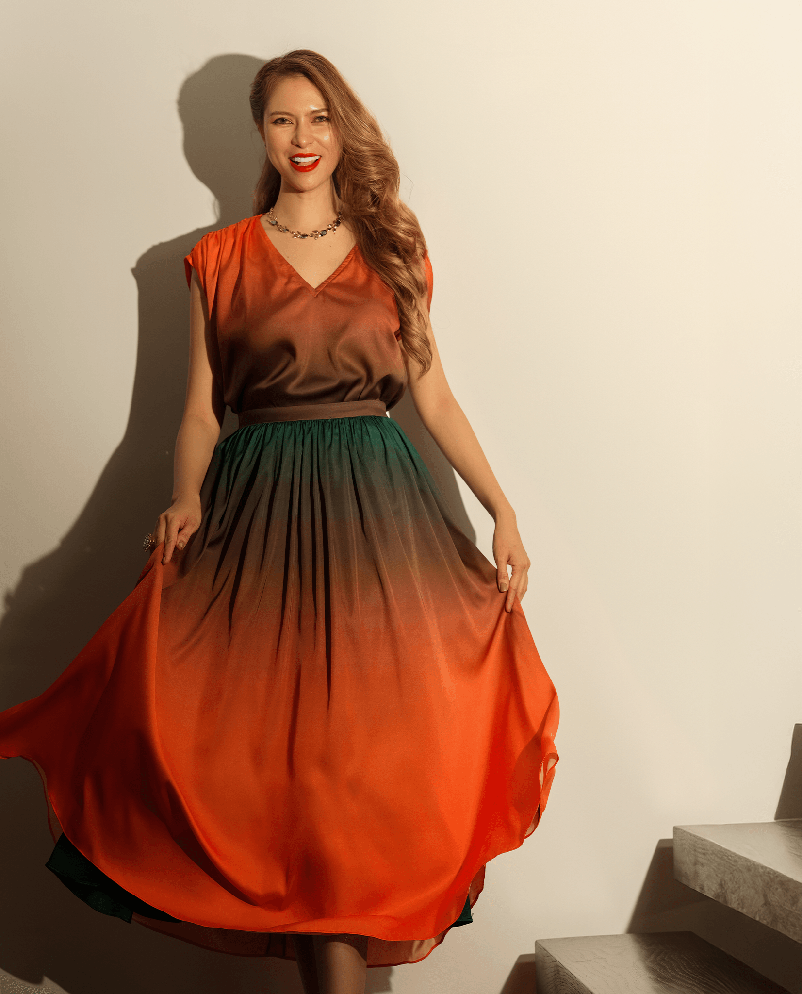 Áo Rộng Oversized Ombre Hoàng Hôn TOP185 - Hity