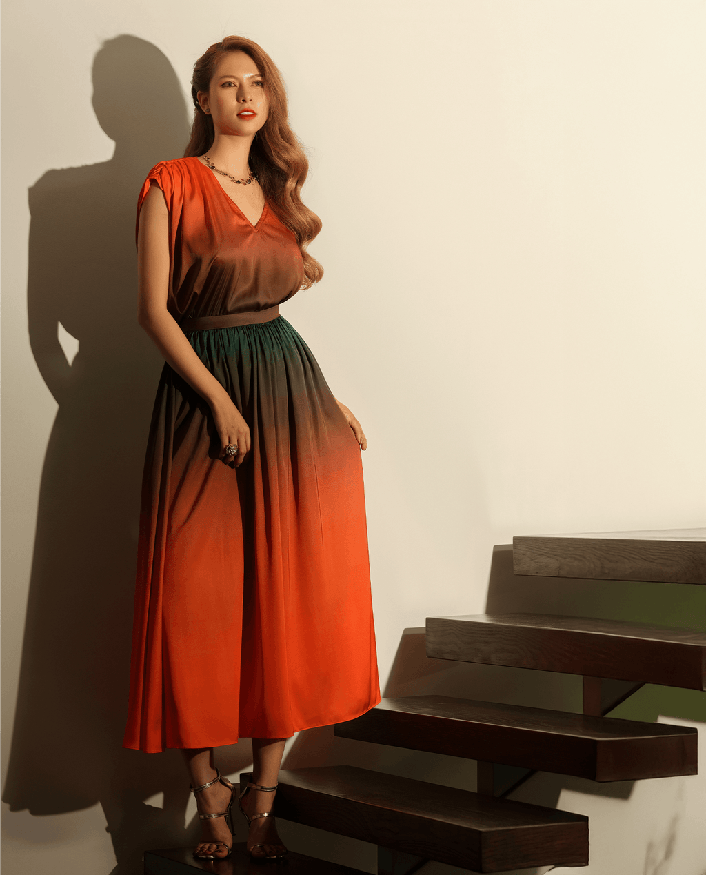 Áo Rộng Oversized Ombre Hoàng Hôn TOP185 - Hity