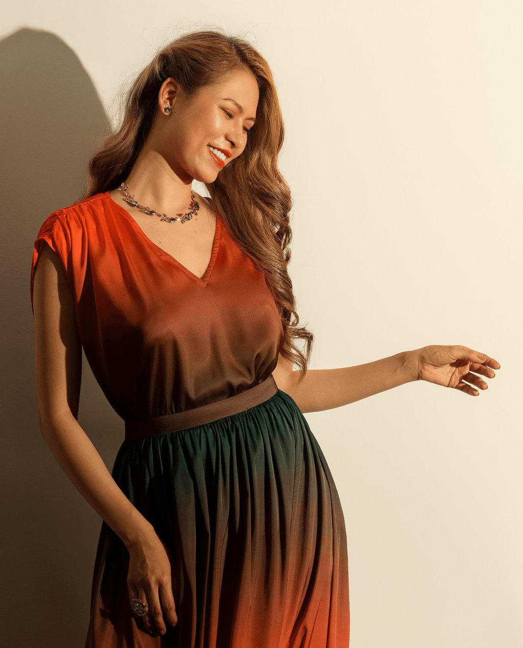 Áo Rộng Oversized Ombre Hoàng Hôn TOP185 - Hity