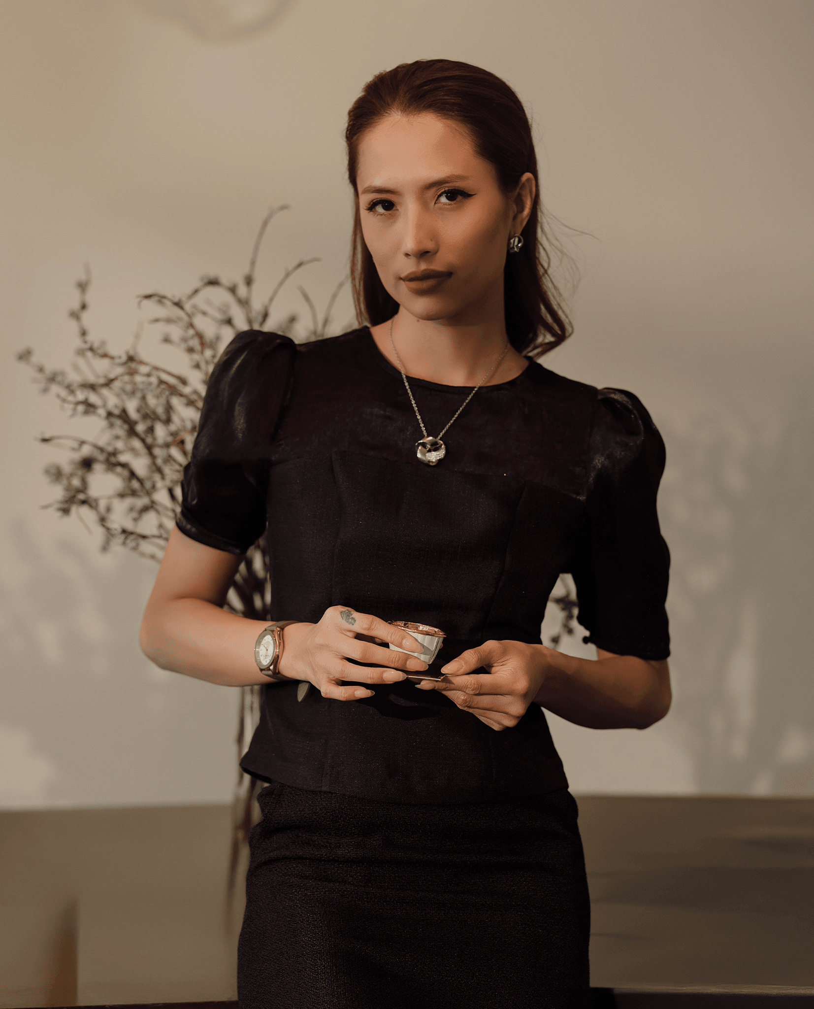 Áo Peplum Tweed Thái Hoà TOP184 - Hity