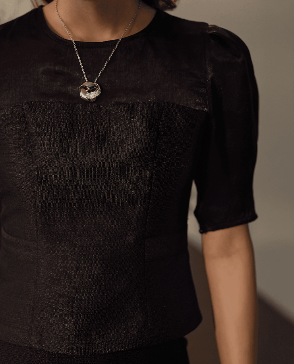 Áo Peplum Tweed Thái Hoà TOP184 - Hity