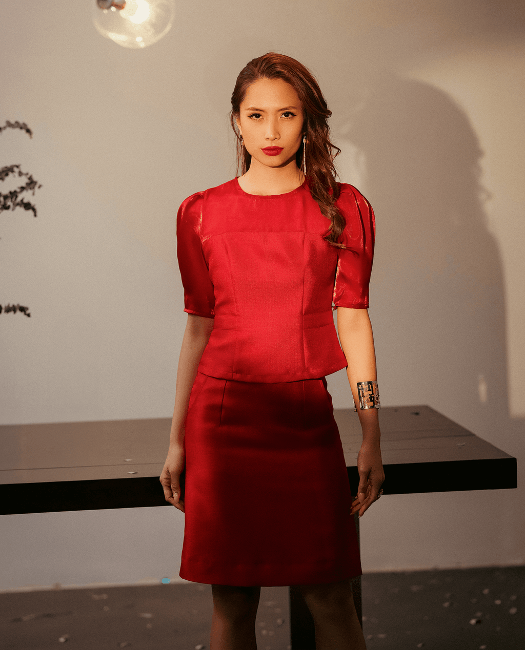 Áo Peplum Tweed Phượng Hoàng TOP184 - Hity