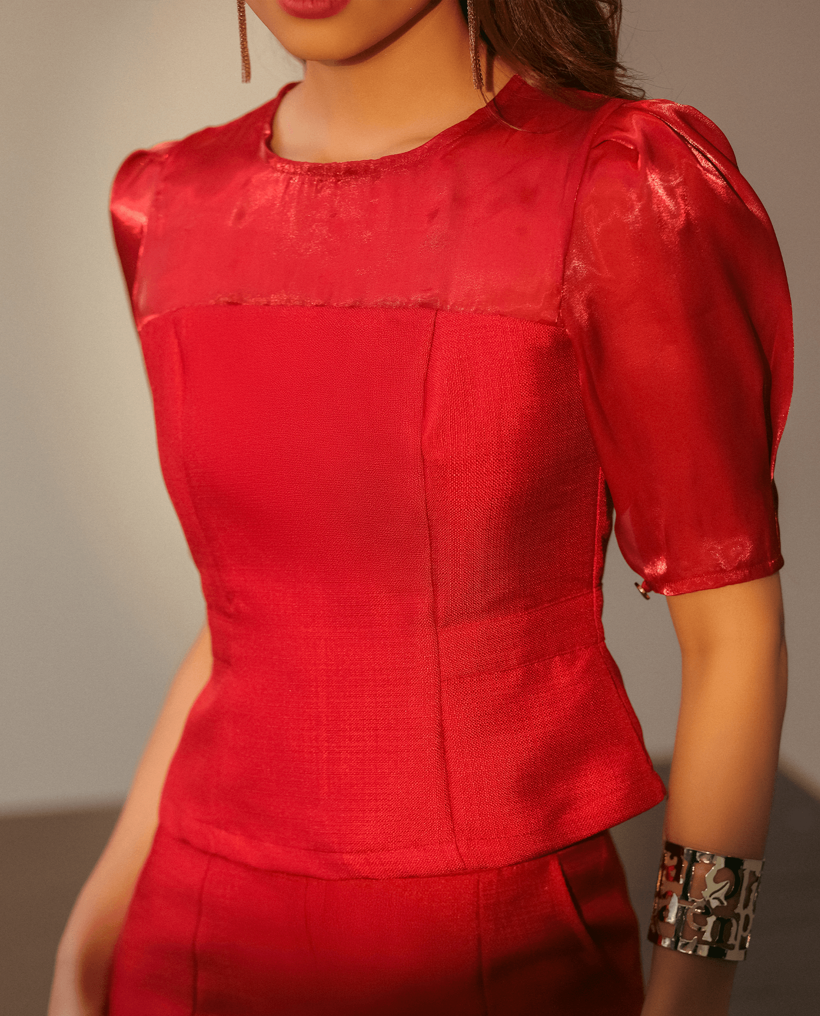 Áo Peplum Tweed Phượng Hoàng TOP184 - Hity