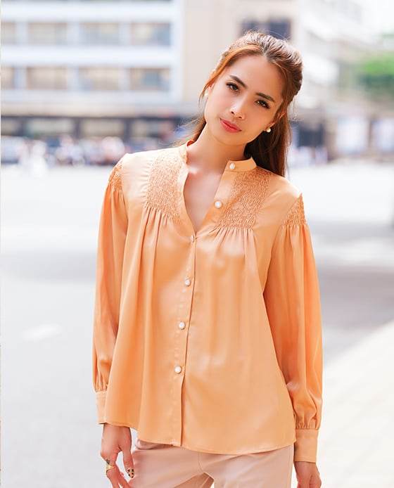 Áo Lụa Smocked Inka TOP163 - Hity