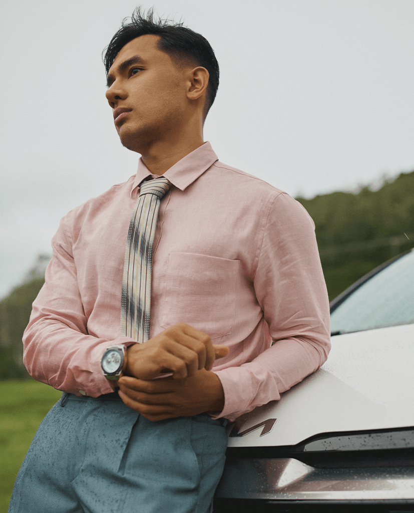 Áo Sơ Mi Linen Hồng Sa TOPM05 - Hity