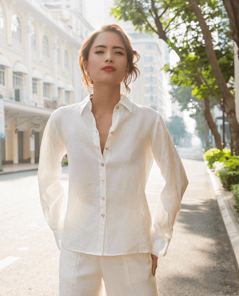 Áo Sơ Mi Linen Mộc Trà TOP171 - Hity