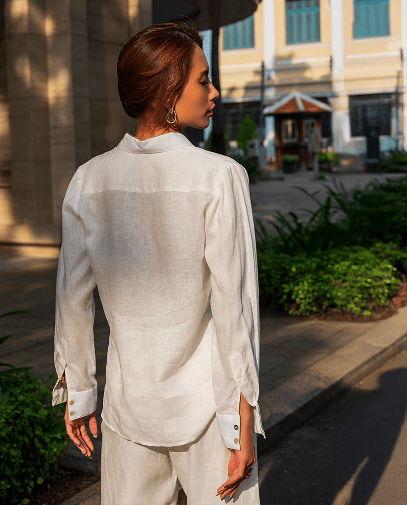 Áo Sơ Mi Linen Mộc Trà TOP171 - Hity