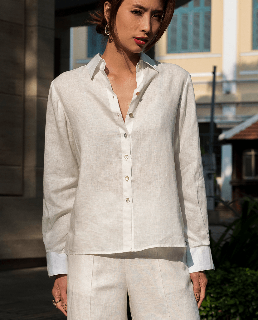Áo Sơ Mi Linen Mộc Trà TOP171 - Hity
