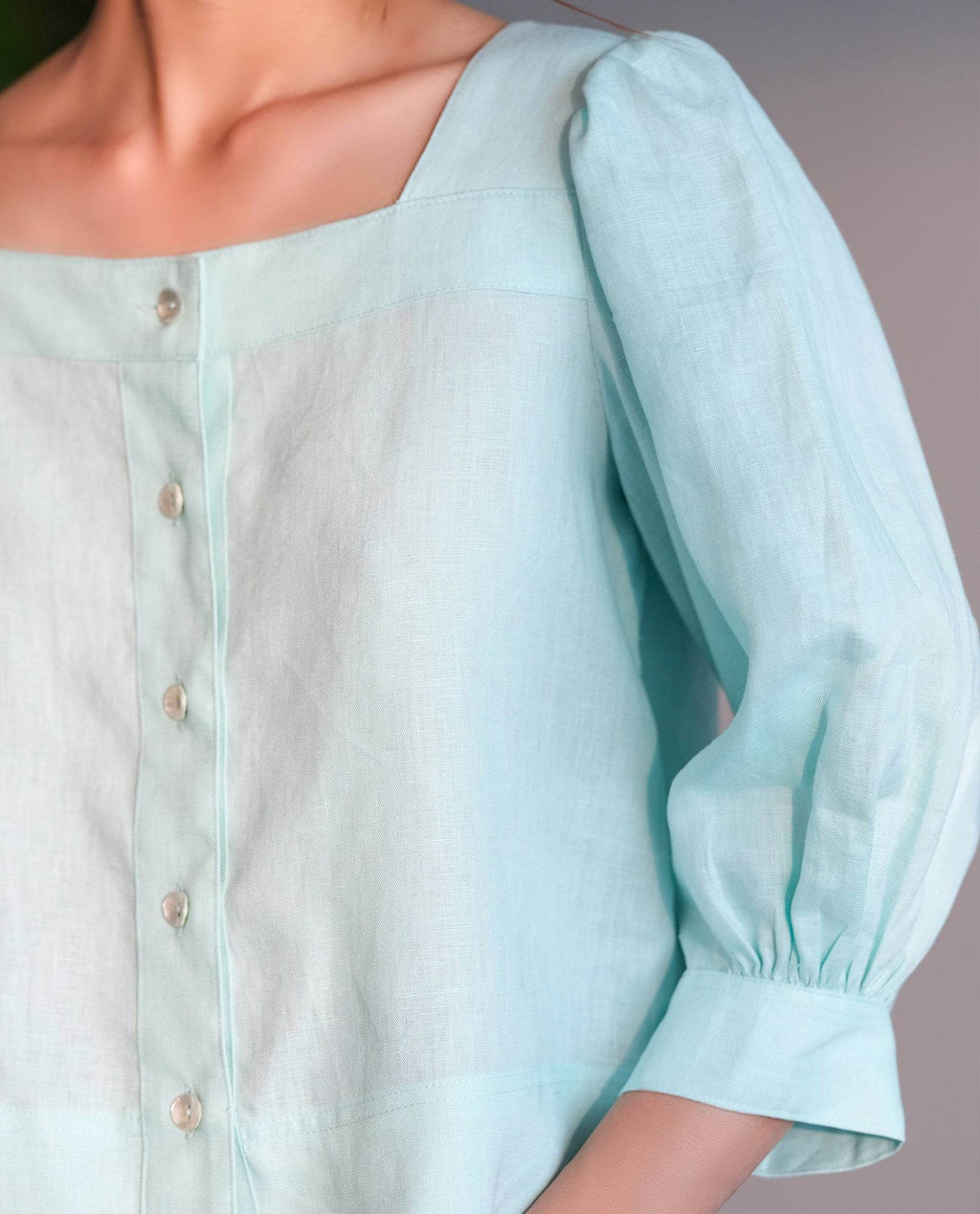 Áo Linen Croptop Ngọc TOP132 - Hity