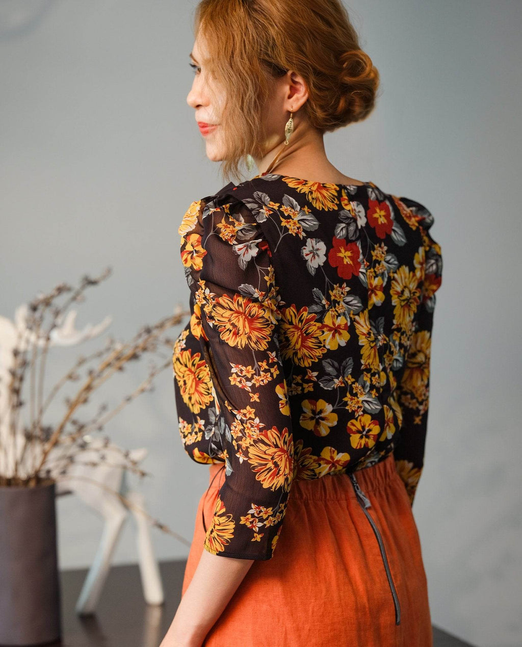 Áo Nhún Vai Cúc TOP183 - Hity