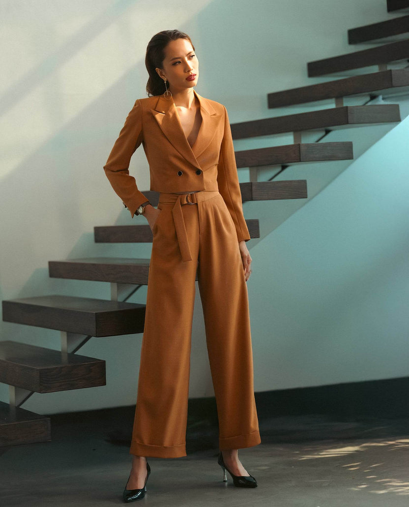 Áo Blazer Crop Mộc Ban TOP176 - Hity