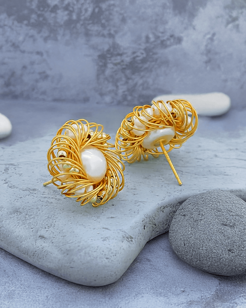 Bông Tai Nụ Ngọc Trai Baroque Handmade - Hity