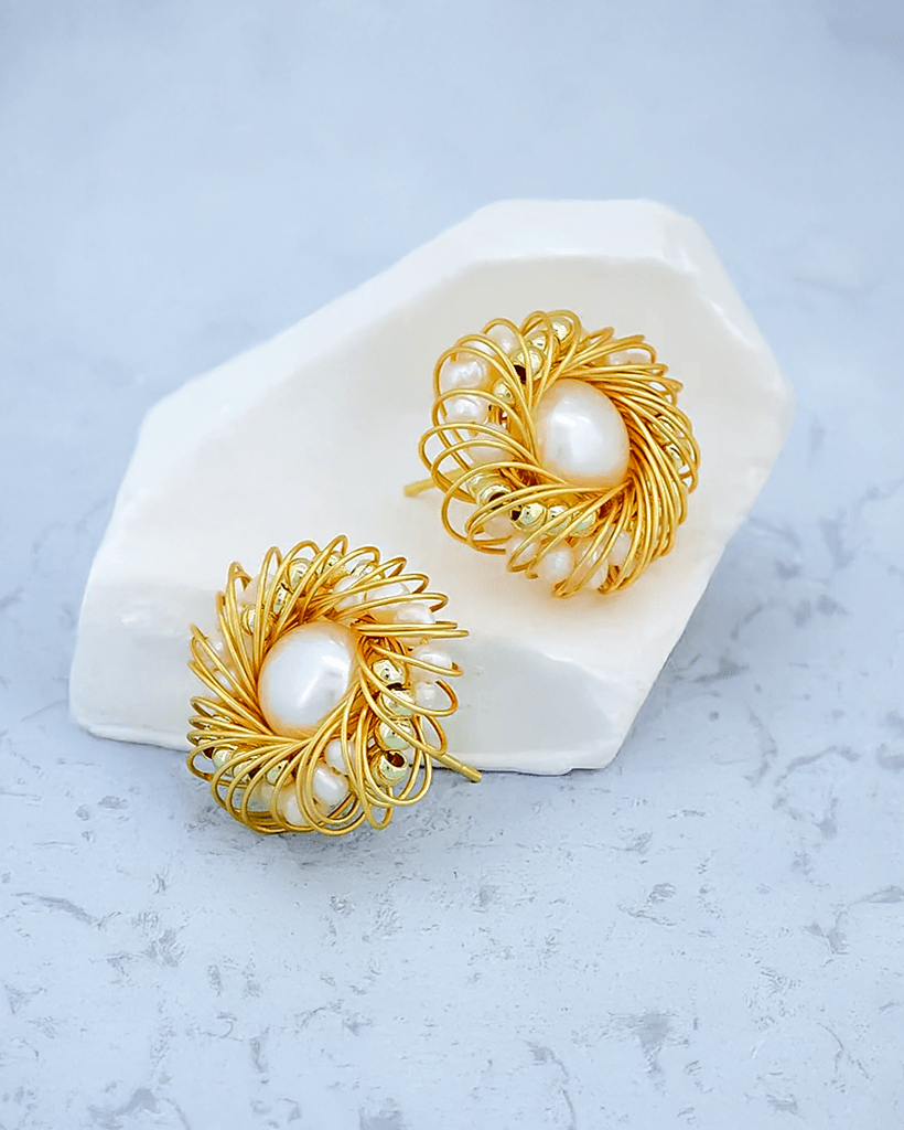 Bông Tai Nụ Ngọc Trai Baroque Handmade - Hity