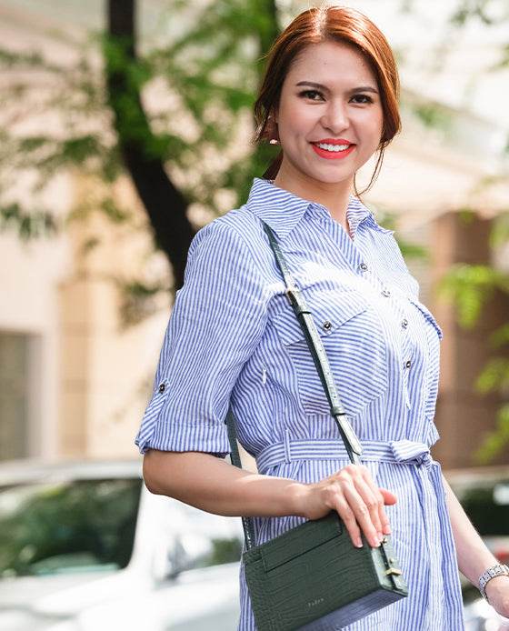 Đầm Sơmi Linen Vivian DRE121 Sọc - Hity