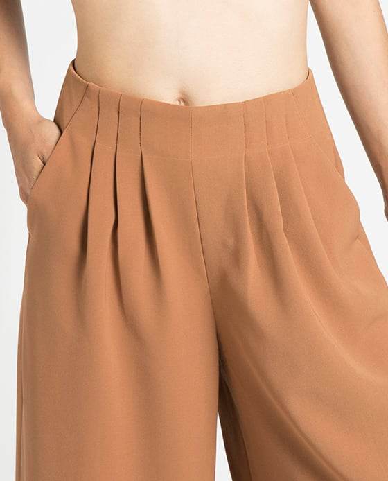 Quần Ống Rộng Palazzo Latte PAN030 - Hity