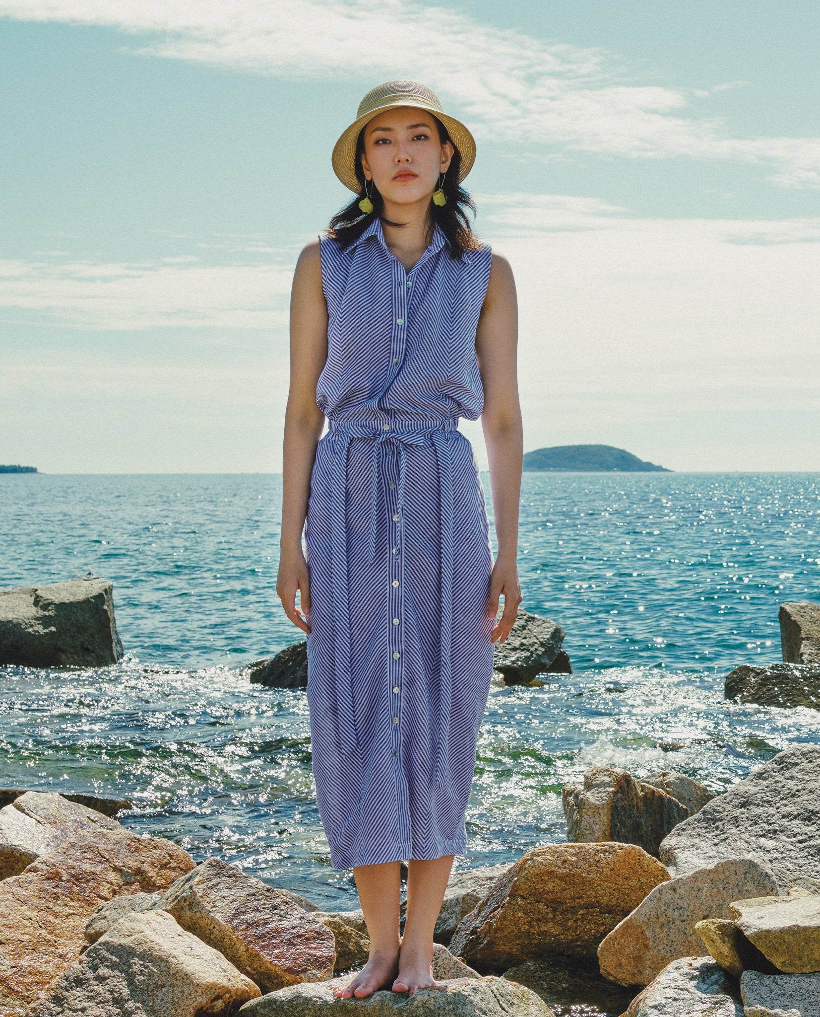 Váy Midi Ôm Linen Tuyền SKI050 - Hity