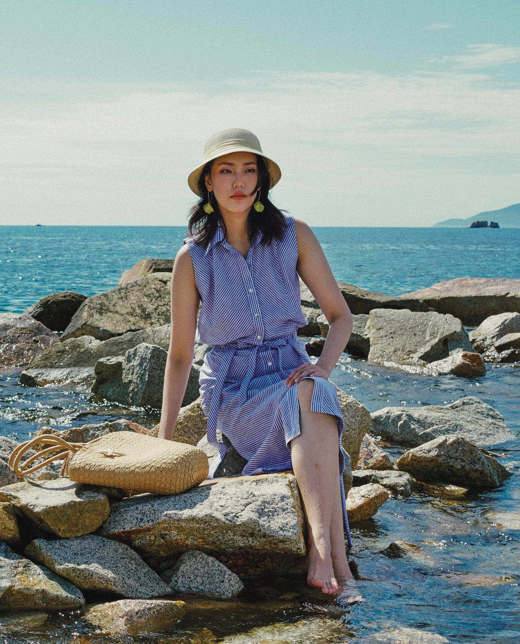 Váy Midi Ôm Linen Tuyền SKI050 - Hity