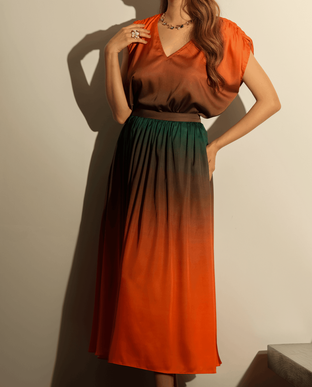 Váy Maxi Ombre Hoàng Hôn SKI040 - Hity