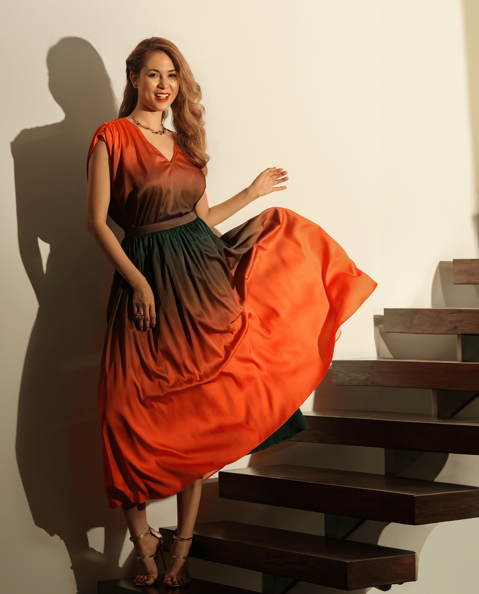 Váy Maxi Ombre Hoàng Hôn SKI040 - Hity