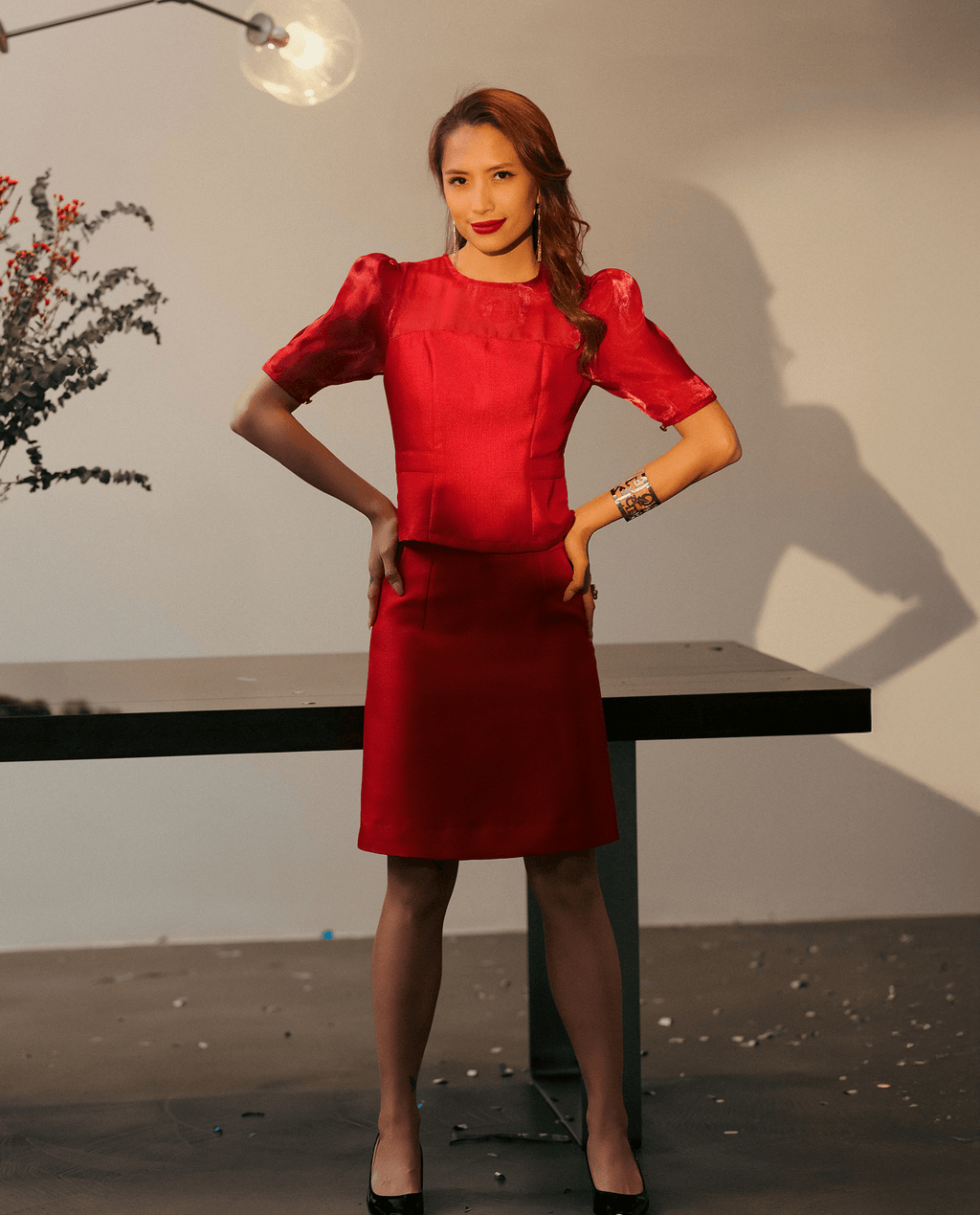 Váy Mini Tweed Phượng Hoàng SKI041 - Hity