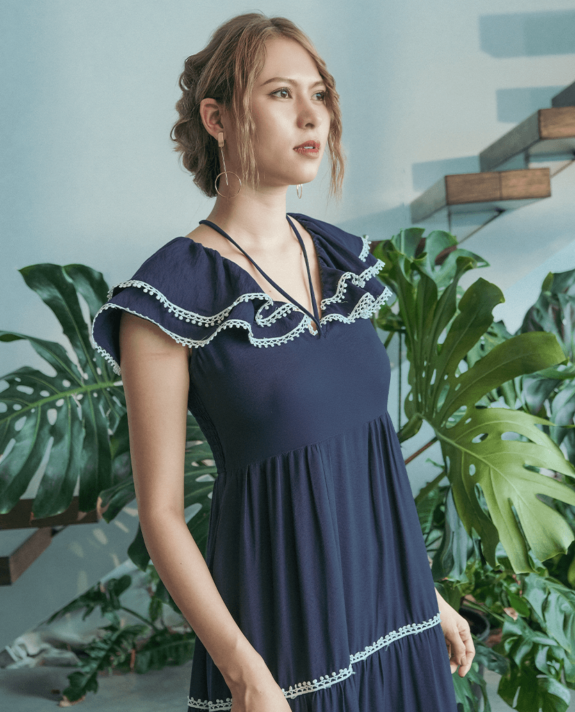 Đầm Maxi Thâm Lam DRE175 - Hity