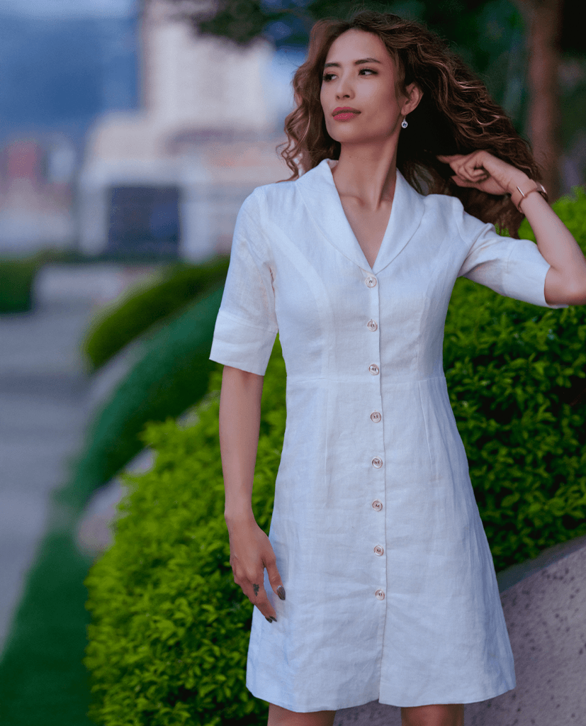 Đầm Vintage Linen An Nam DRE143 - Hity