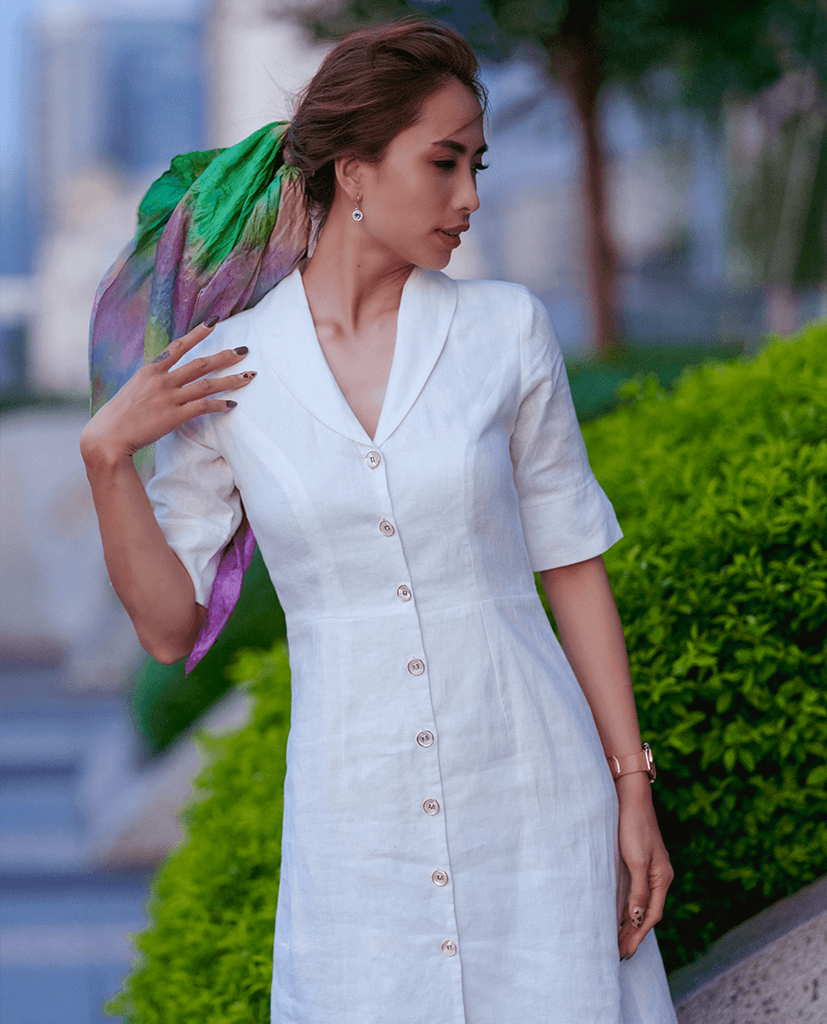 Đầm Vintage Linen An Nam DRE143 - Hity