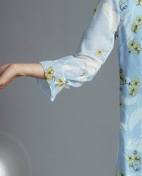 Đầm Suông Hoa Hạ Vàng DRE104 - Hity