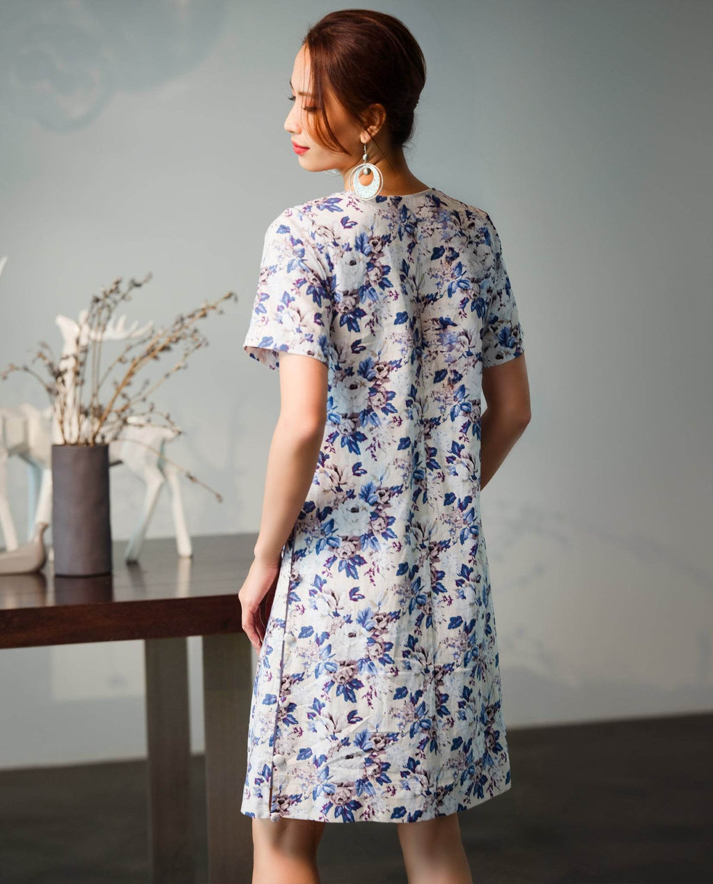 Đầm Linen Suông Mẫu Đơn DRE124 - Hity