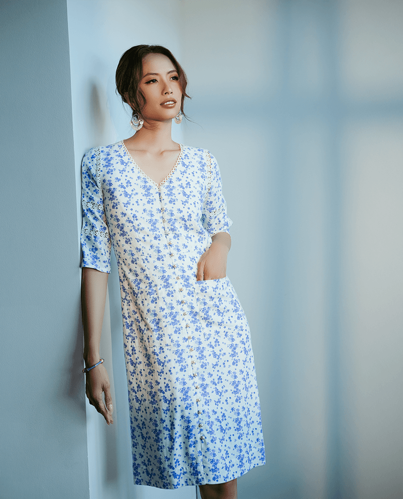 Đầm Suông Linen Tịnh Lam DRE137 - Hity