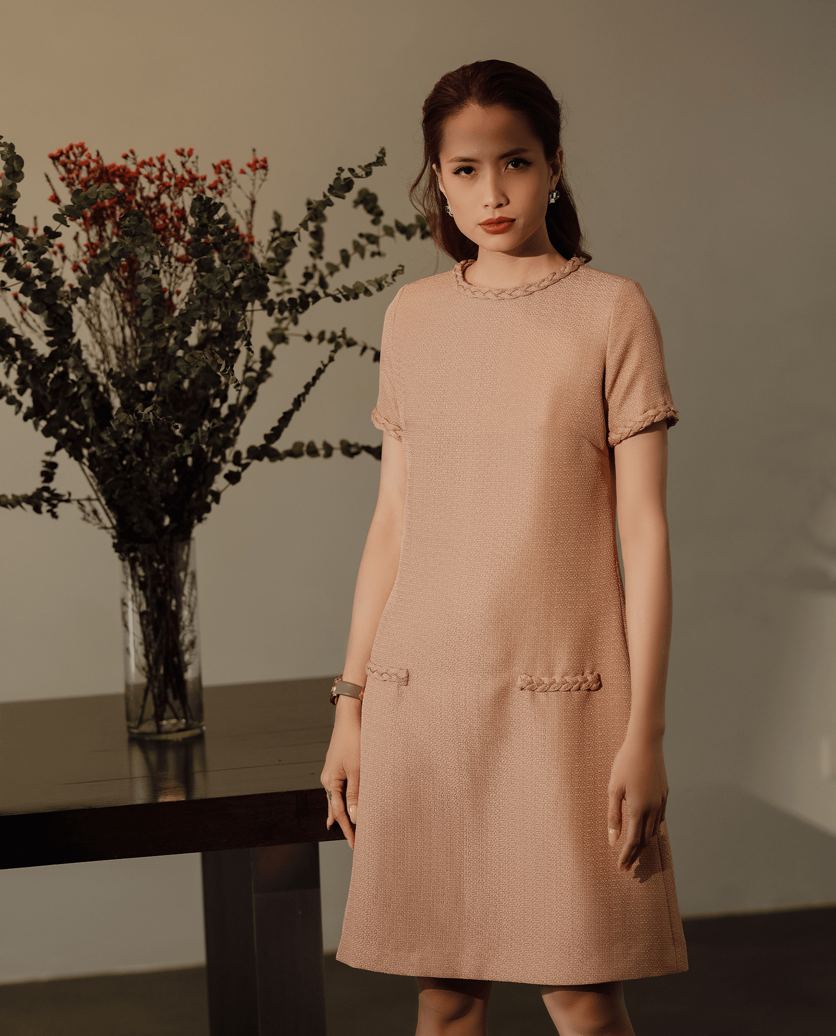 Đầm Suông Tweed Bình An DRE172 - Hity