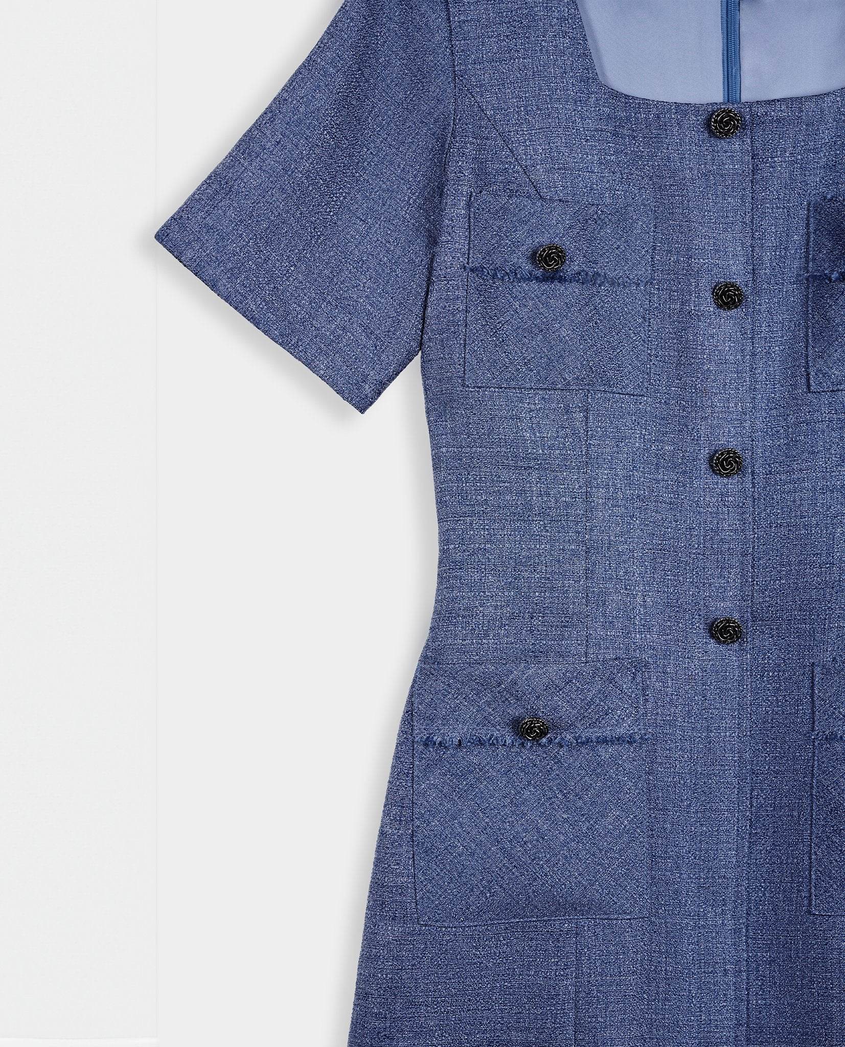 Đầm Tweed Cổ Vuông Thạch DRE190 - Hity