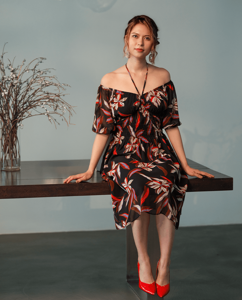 Đầm Trễ Vai Phi Điệp DRE178 - Hity