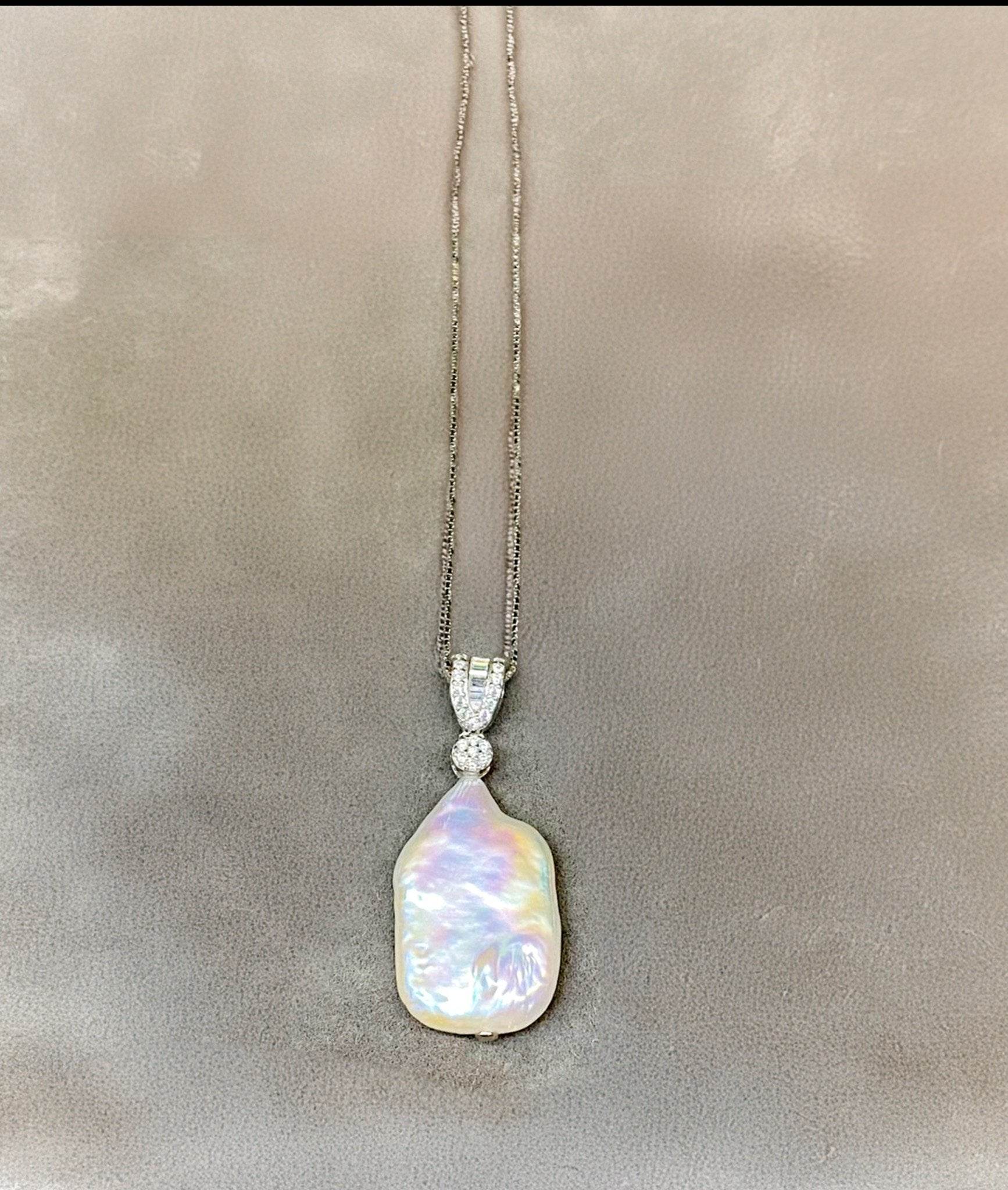 Dây Chuyền Bạc Ngọc Trai Baroque ACC383 - Hity