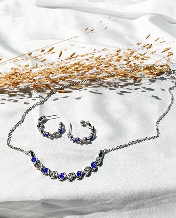 Vòng Cổ Pha Lê Xanh Sky ACC356 - Hity