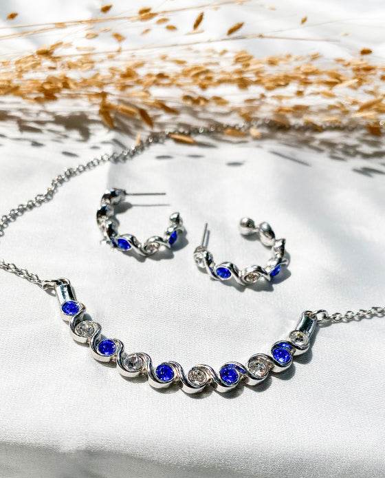 Vòng Cổ Pha Lê Xanh Sky ACC356 - Hity