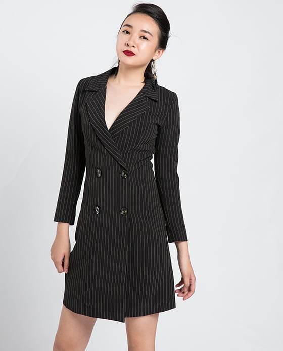 Đầm Blazer Sọc Ô DRE080 - Hity