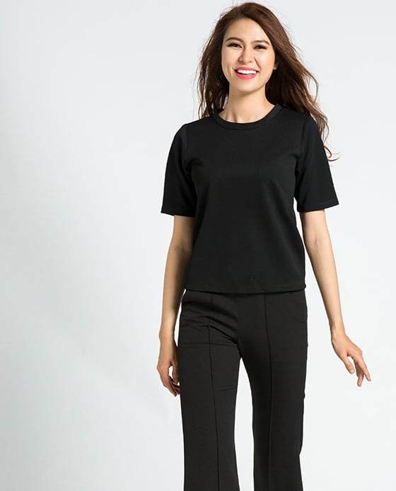Áo Tshirt Phối Voan Noir TOP071 - Hity